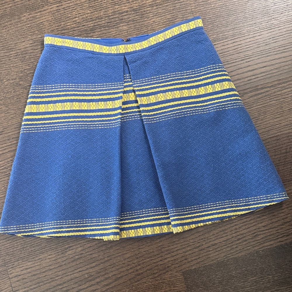 Alice + Olivia Blue and Yellow Skirt